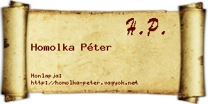 Homolka Péter névjegykártya